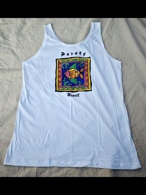 Missanga Paraty Brasil Surfing Tank Top Tropical Fish Print Size GG XXL Nwot